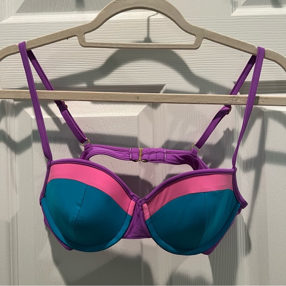 93 Play Street NWOT Retro Confetti Sadie Bikini TOP Size M - Picture 5 of 11